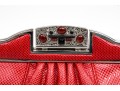 Judith Leiber Stunning Red Pleated Lizard Bejeweled Clutch/shoulder Bag