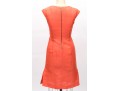 Marni Lovely Coral Silk And Flax Sheath Dress, Size 38