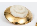 Chanel Charming Floral Button Clip Back Earrings