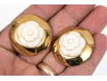 Chanel Charming Floral Button Clip Back Earrings