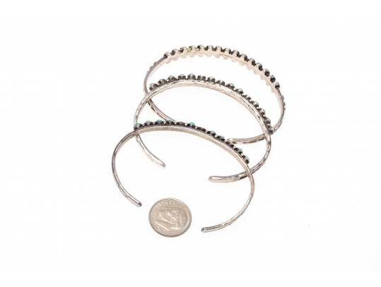 Lot Of Five Assorted Sterling Silver Bracelets, Southwestern Motifs