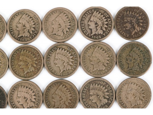 32 American Bronze Indian Head Cents 1860-1864