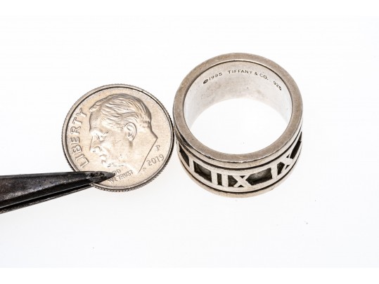 Vintage Tiffany & Co. Sterling Atlas Wide Band Ring, Size 6.25