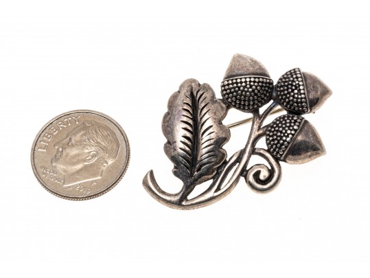 Lot Of Three Assorted Sterling Silver Figural Brooches
