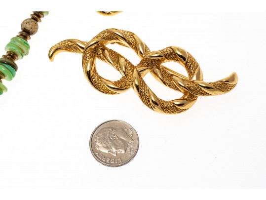 Assorted Lot Of Costume Jewelry Including Ralph Lauren, Trifari, Monet