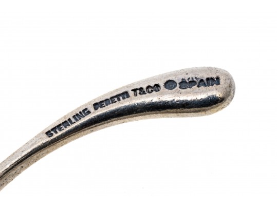 Tiffany & Co. Sterling Contemporary Elsa Peretti Elongated Teardrop Earrings