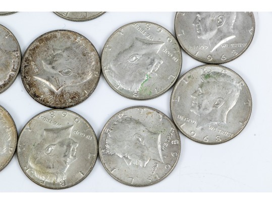 Seventeen Kennedy Half Dollars, Years 1968 & 1969
