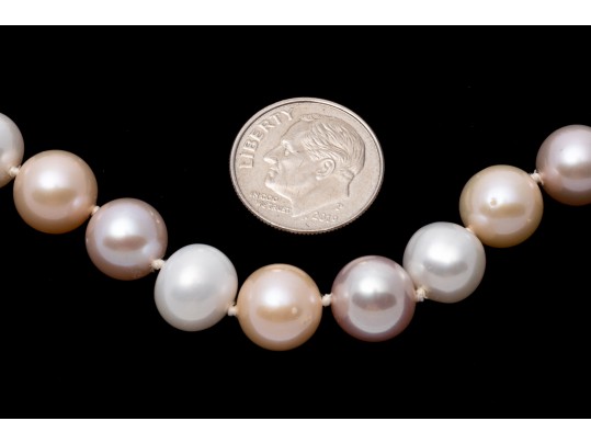 Complementary Cultured Freshwater Pearl Necklace, Bracelet And Earrings Suite
