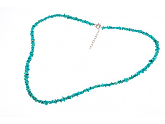 Lot Of Four Strung Beaded Necklaces, Turquoise, Tigers Eye And Coral