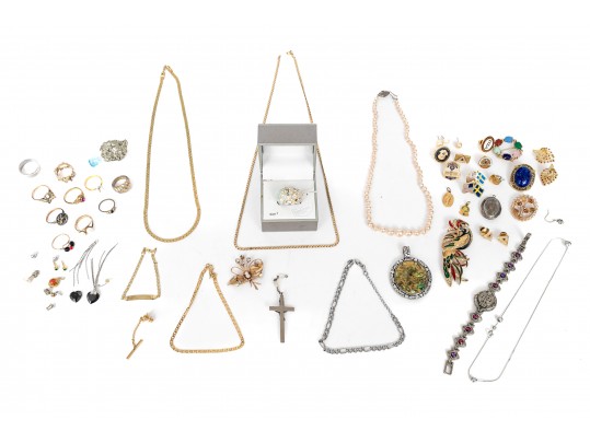 Assorted Lot Of Costume And Gold Filled Jewelry Pieces