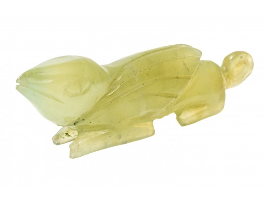 Green Nephrite Jade Carved Figurine