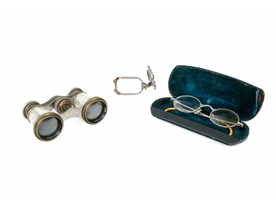 Lot Of Vintage And Antique Glasses And Opera Glasses