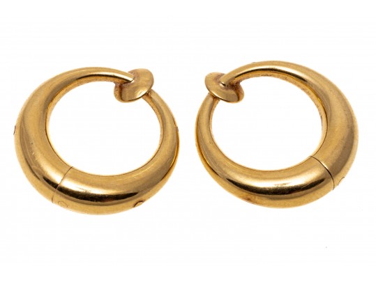 Elegant 14K Smapp Hoop Style Earrings