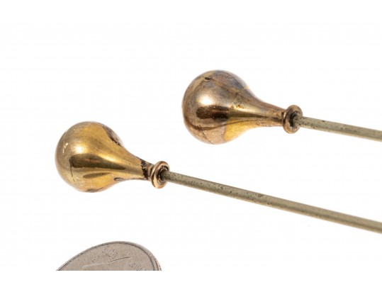 Collection Of Unique And Various Hat Pins, Sterling And 10K