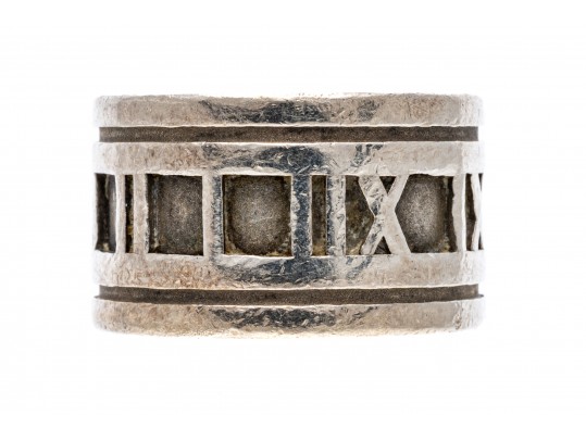 Vintage Tiffany & Co. Sterling Atlas Wide Band Ring, Size 6.25