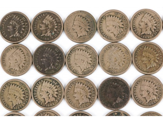 32 American Bronze Indian Head Cents 1860-1864