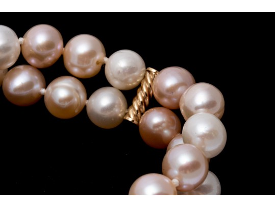 Complementary Cultured Freshwater Pearl Necklace, Bracelet And Earrings Suite