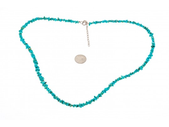 Lot Of Four Strung Beaded Necklaces, Turquoise, Tigers Eye And Coral