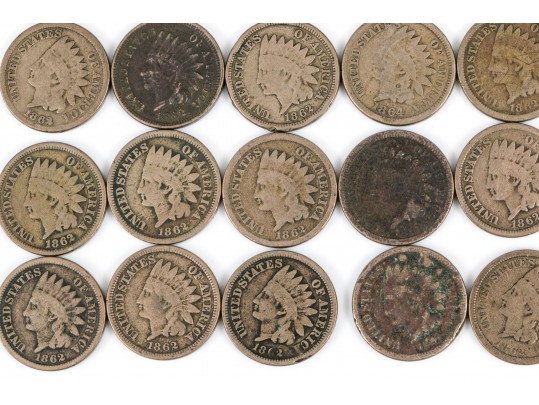 32 American Bronze Indian Head Cents 1860-1864