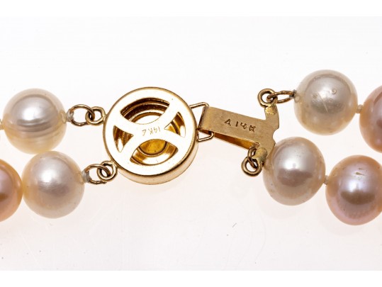 Complementary Cultured Freshwater Pearl Necklace, Bracelet And Earrings Suite