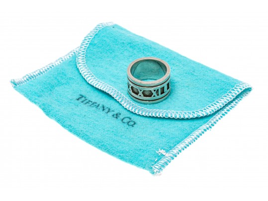 Vintage Tiffany & Co. Sterling Atlas Wide Band Ring, Size 6.25