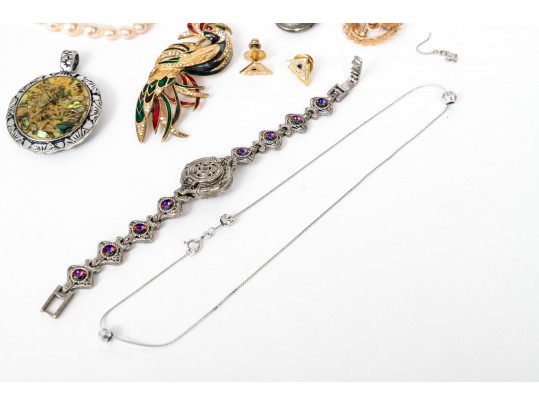 Assorted Lot Of Costume And Gold Filled Jewelry Pieces