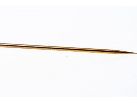 Chearful 14K Diamond And Floral Stick Pin