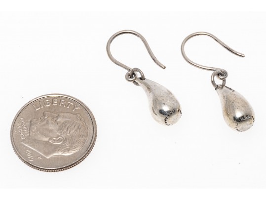 Tiffany & Co. Contemporary Sterling Silver Elsa Peretti Teardrop Motif Earrings