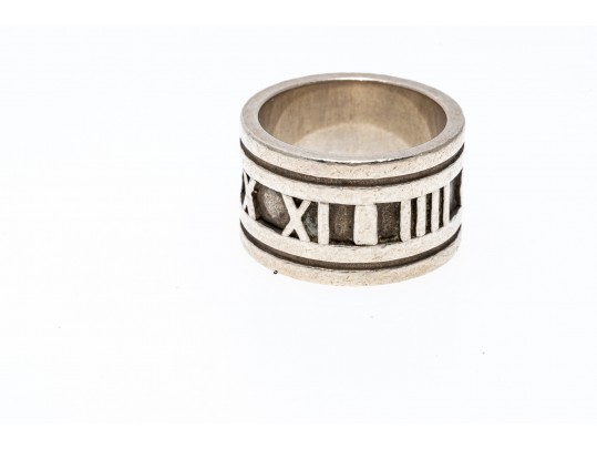 Vintage Tiffany & Co. Sterling Atlas Wide Band Ring, Size 6.25