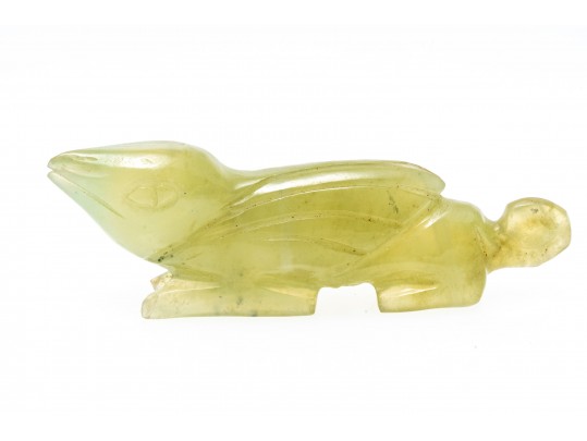 Green Nephrite Jade Carved Figurine