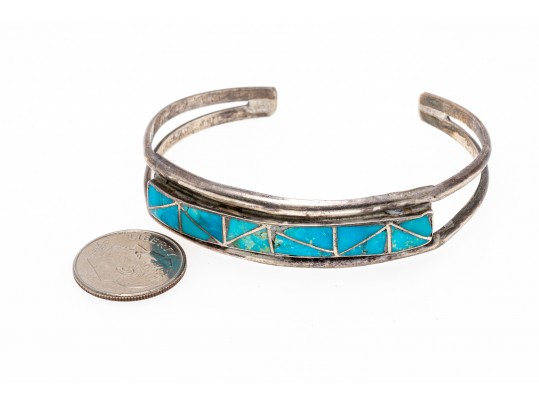 Lot Of Five Assorted Sterling Silver Bracelets, Southwestern Motifs