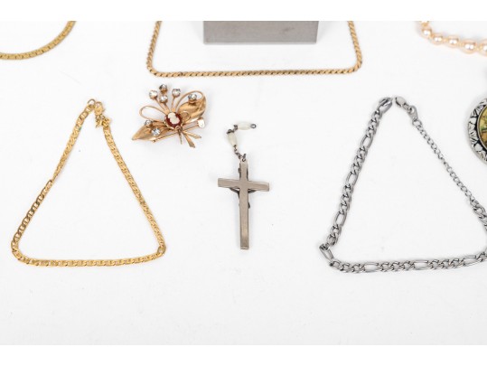 Assorted Lot Of Costume And Gold Filled Jewelry Pieces