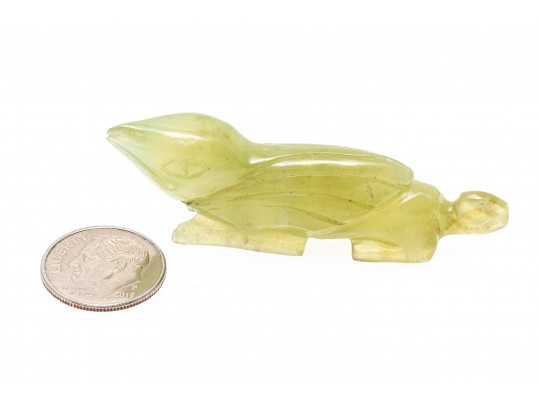 Green Nephrite Jade Carved Figurine