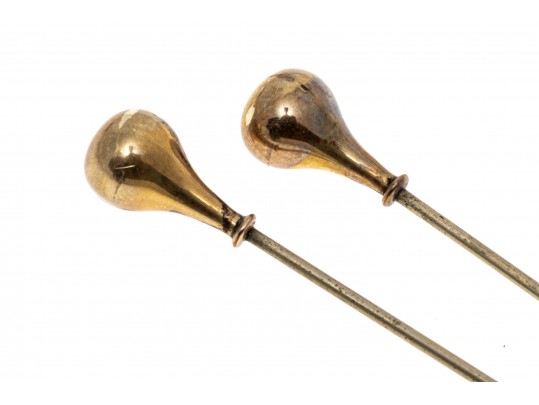 Collection Of Unique And Various Hat Pins, Sterling And 10K