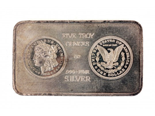5 Ounce, .999 Fine Silver Bar