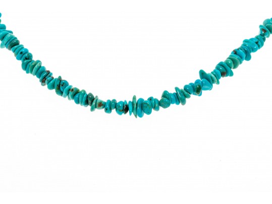 Lot Of Four Strung Beaded Necklaces, Turquoise, Tigers Eye And Coral