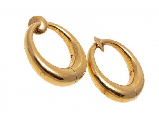 Elegant 14K Smapp Hoop Style Earrings