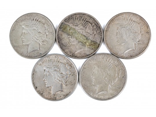 Five Liberty Peace Dollars, Years 1922-1923