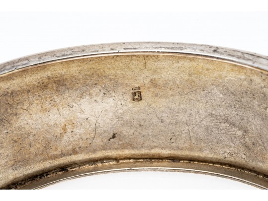 Antique Sterling English Wide Bangle Bracelet