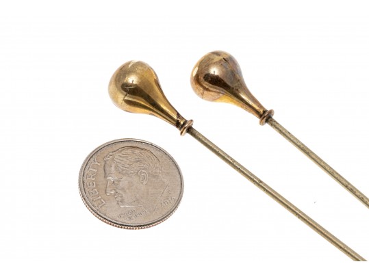 Collection Of Unique And Various Hat Pins, Sterling And 10K