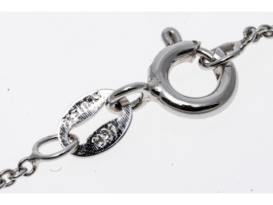 Sterling Silver Fun Contemporary CZ Circle Pendant, With Chain