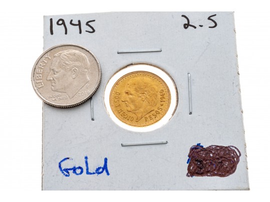 Mexican Dos Y Medio Pesos, 1945