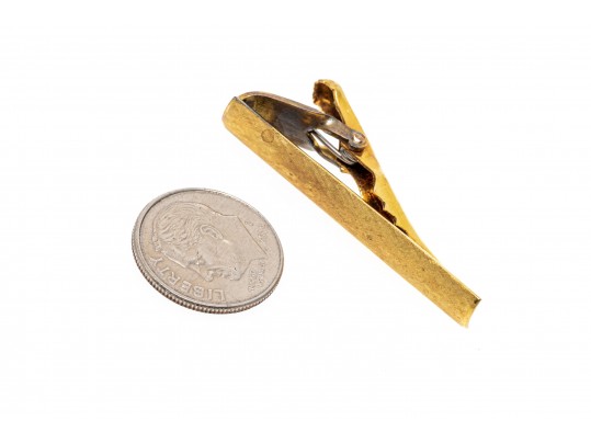 Lot Of Two Lever Style Back Cufflinks And One Tie Bar; 10k And 14k