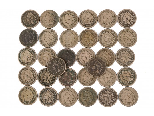 32 American Bronze Indian Head Cents 1860-1864