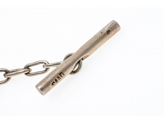 Sterling Bamboo Link Bracelet And Beadwork Pendant Earrings