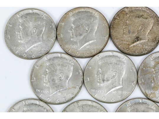 Eleven Kennedy Half Dollars, Years 1965-1967