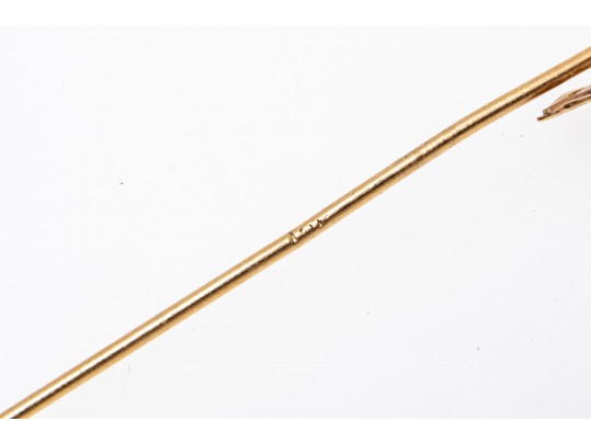 Vintage Gold Filled And Opal Stick Pin