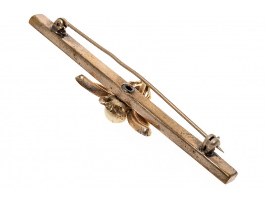 Lot Of Five Vintage And Antique Jewelry Pieces, Including A Victorian Agate Mourners Brooch