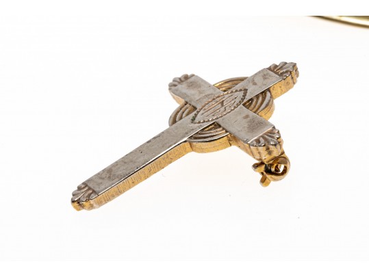 Lot Of Five Vintage And Antique Jewelry Pieces, Including A Victorian Agate Mourners Brooch