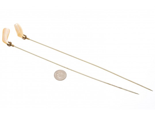 Collection Of Unique And Various Hat Pins, Sterling And 10K